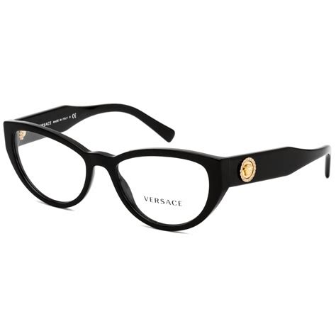 versace eyeglasses ve3280b gb1 black 51 mm|Versace™ VE3280B Cat.